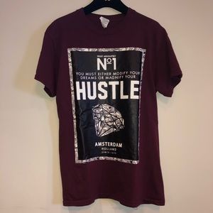 Maroon Printed T-shirt